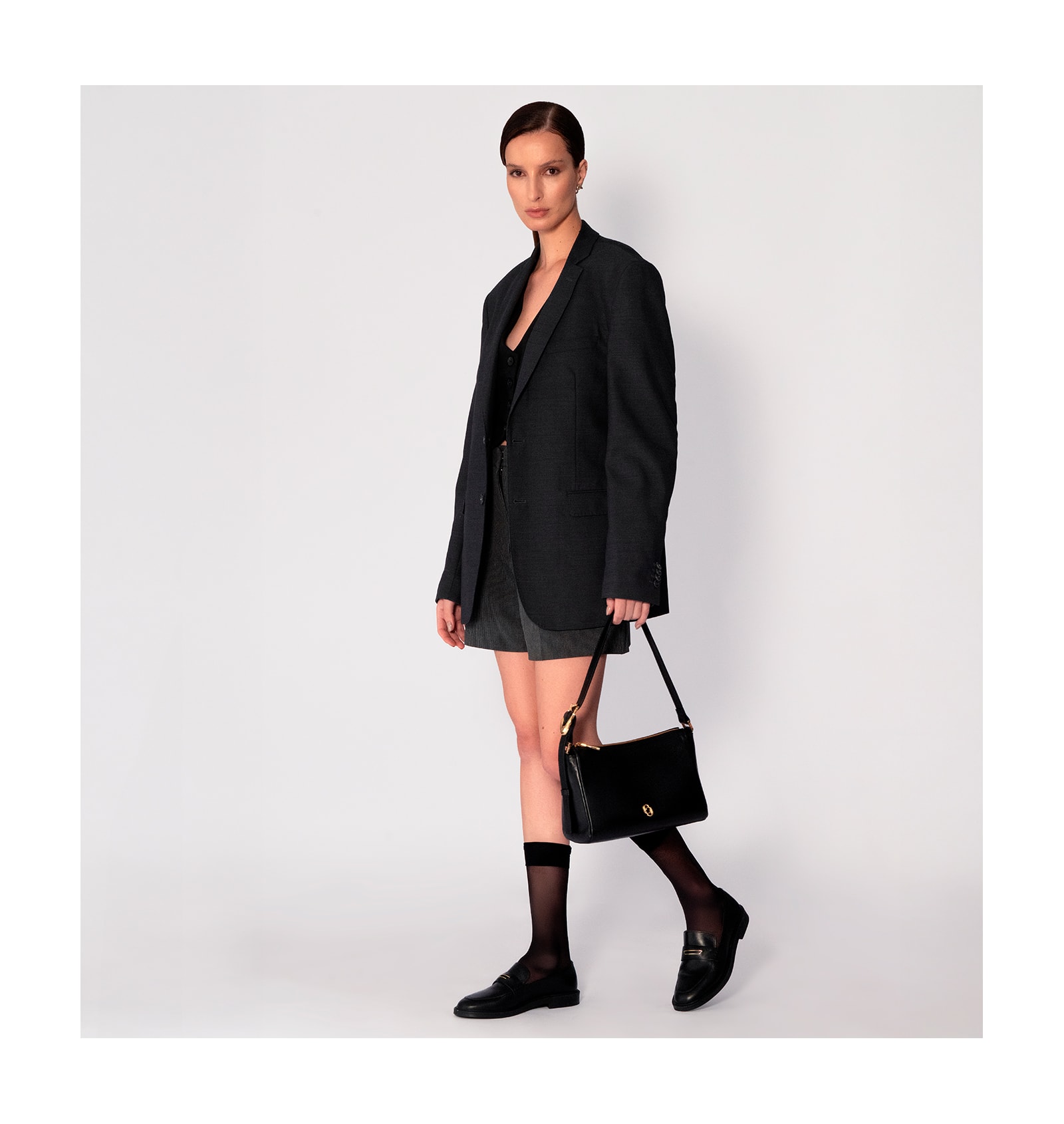Mocassim Couro Preto