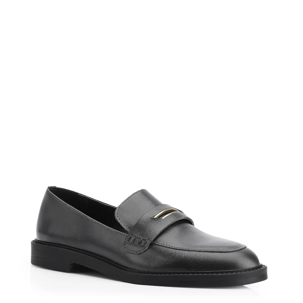 Mocassim Couro Preto