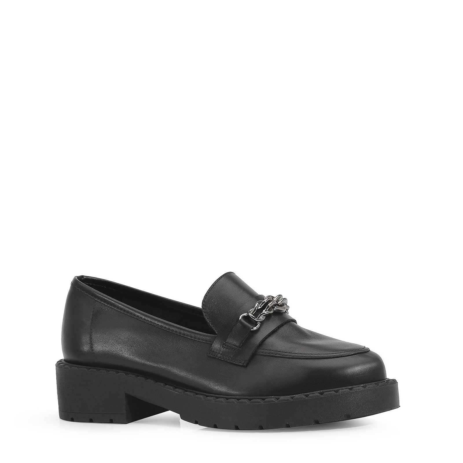 Mocassim Couro Preto
