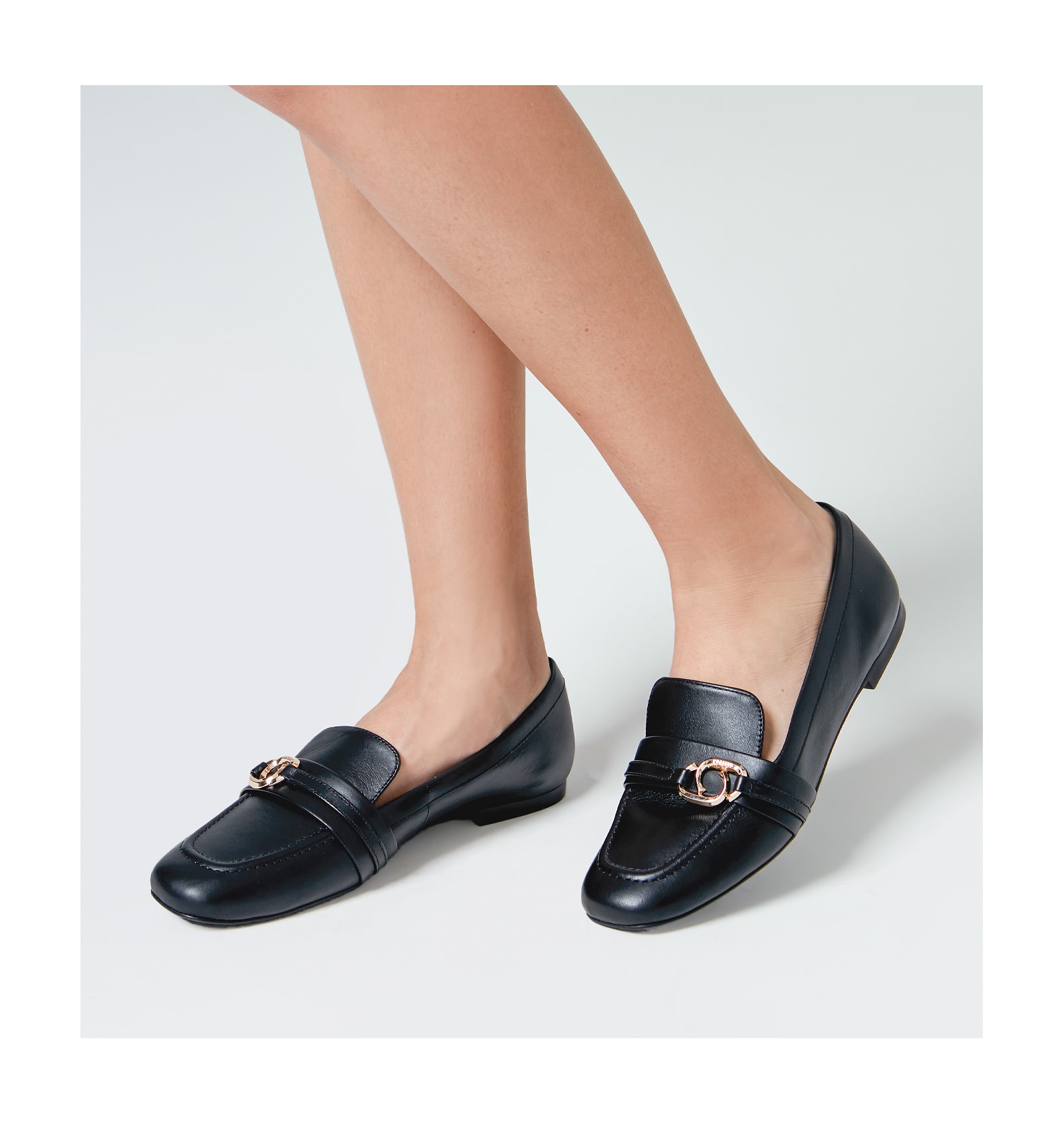 Mocassim Couro Preto