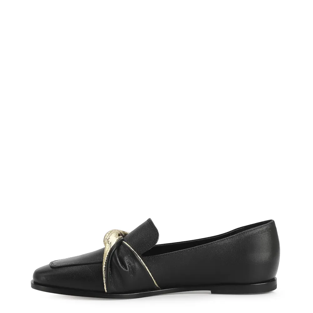 Mocassim Couro Preto/Dourado - imagem 5
