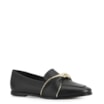 Mocassim Couro Preto/Dourado - imagem 1
