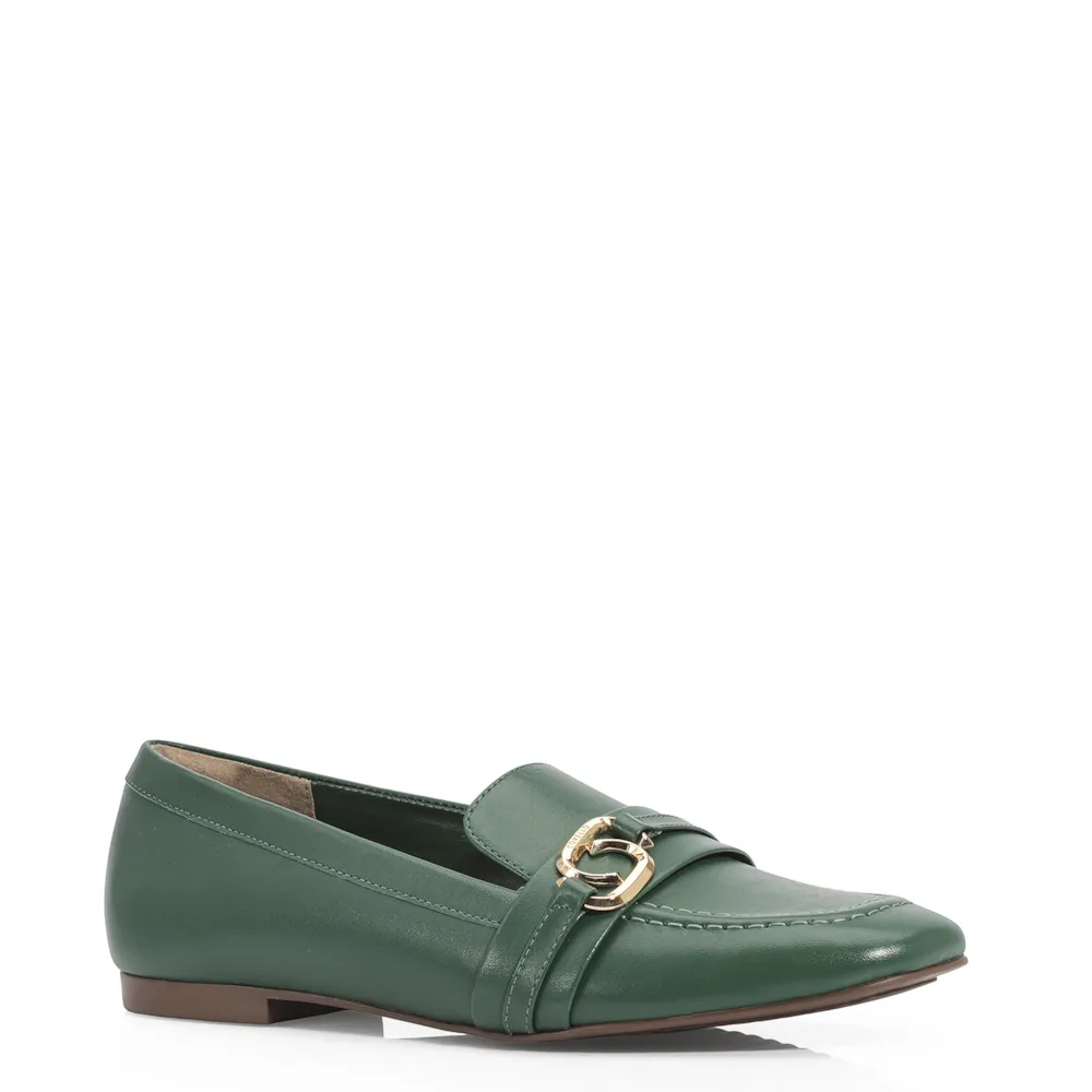 Mocassim Couro Verde