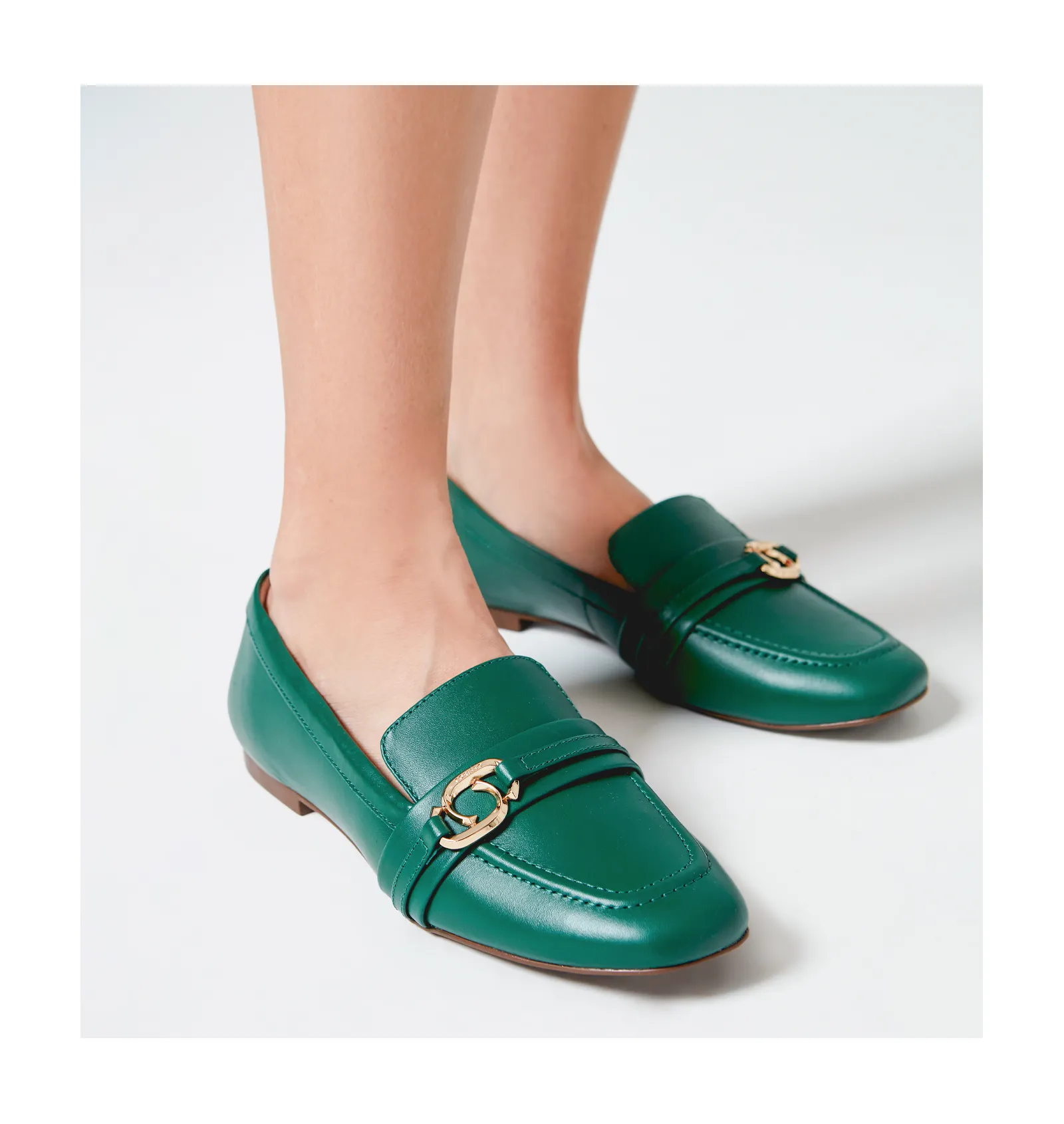 Mocassim Couro Verde