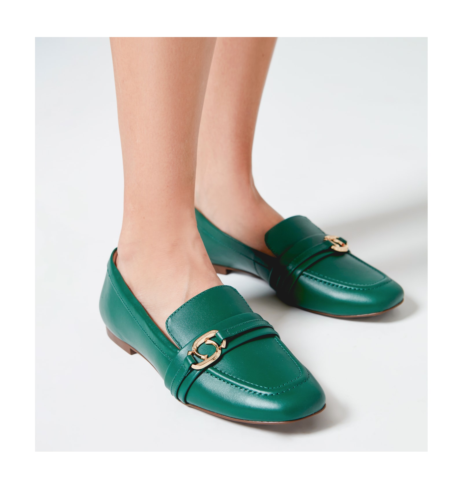 Mocassim Couro Verde