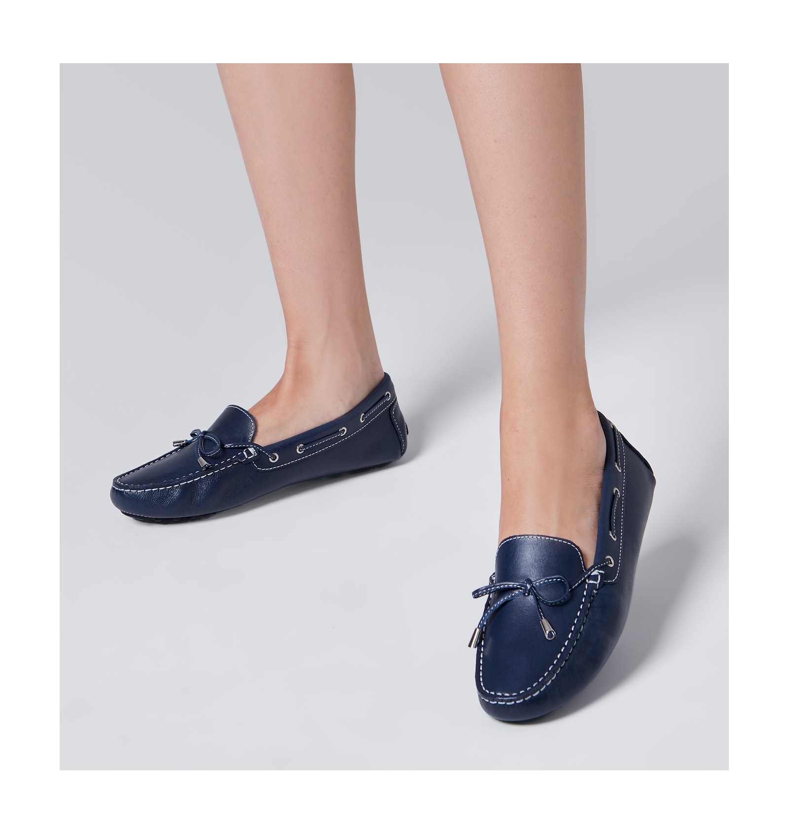 Mocassim Dockside Couro Azul