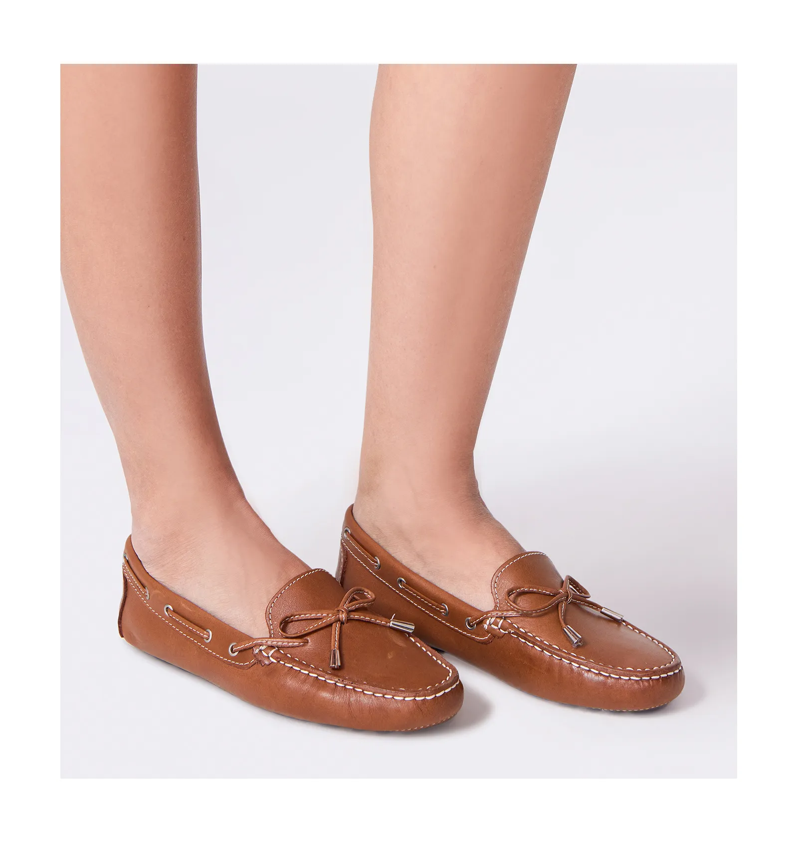 Mocassim Dockside Couro Caramelo