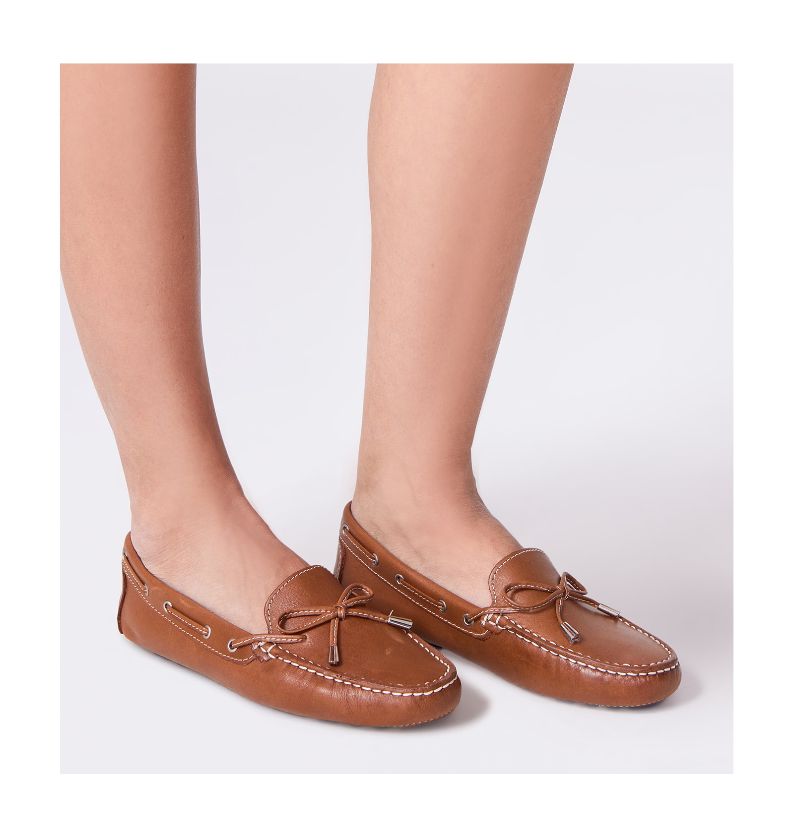 Mocassim Dockside Couro Caramelo