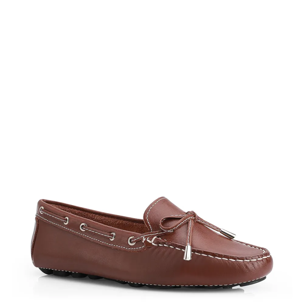 Mocassim Dockside Couro Marrom
