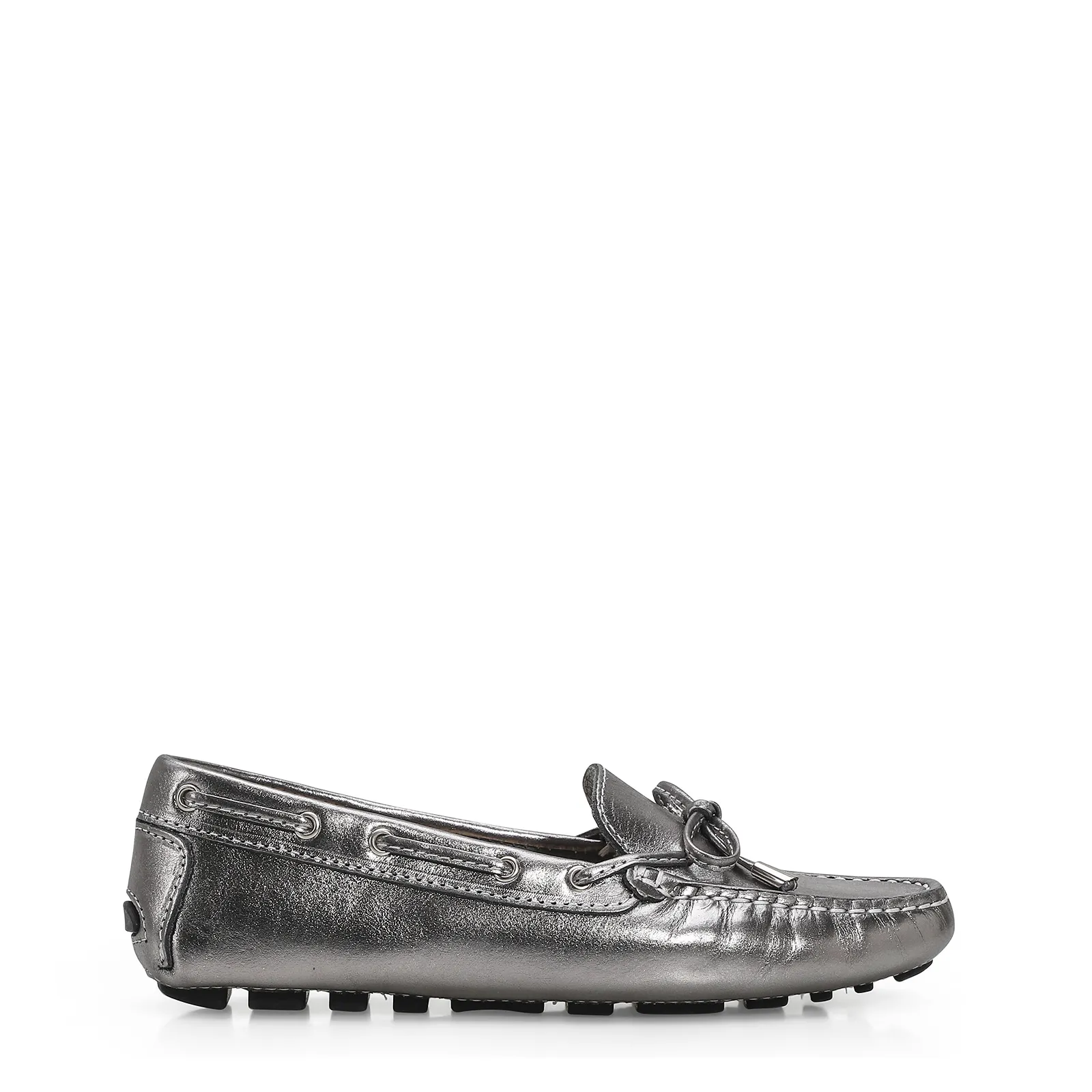 Mocassim Dockside Couro Prata