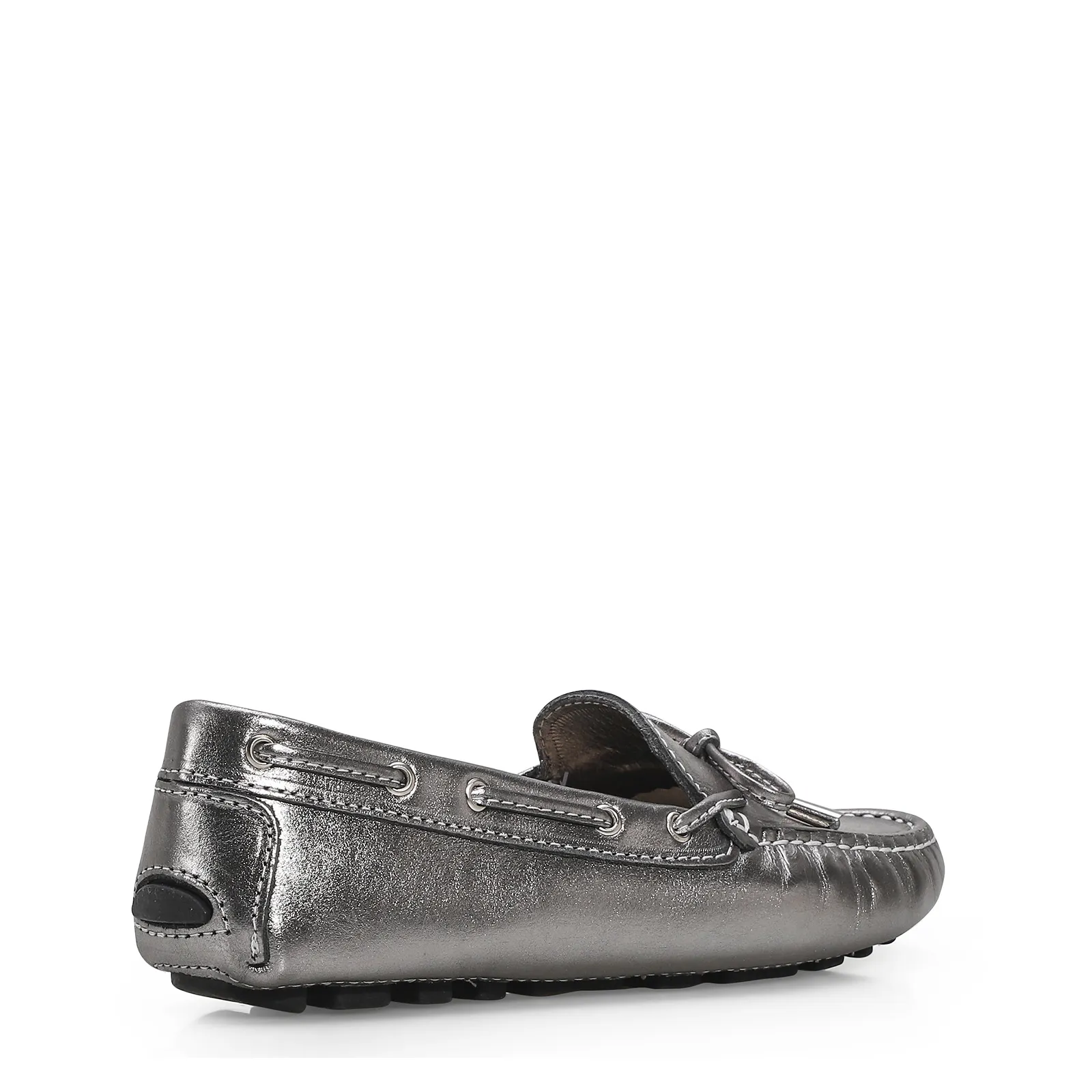 Mocassim Dockside Couro Prata