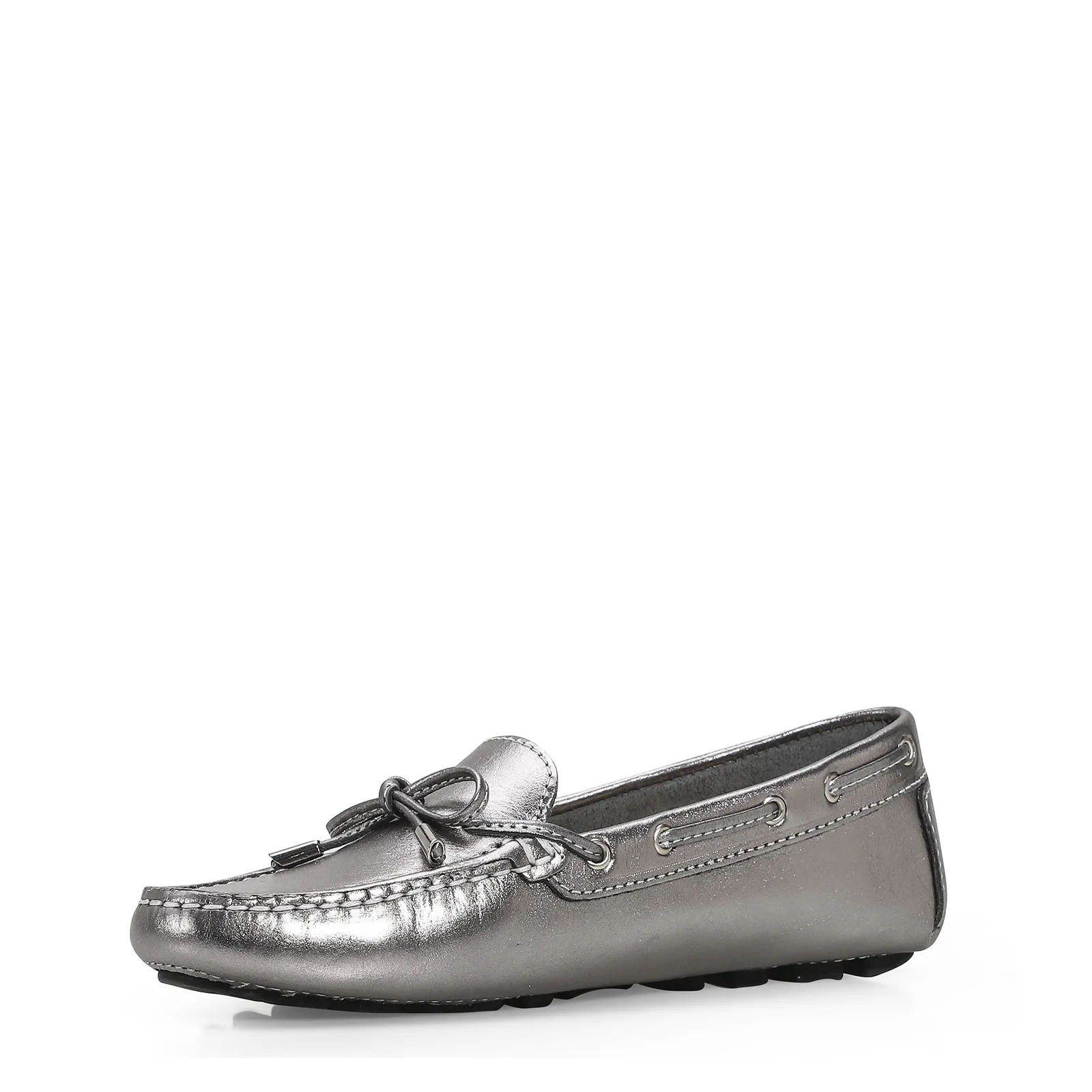Mocassim Dockside Couro Prata