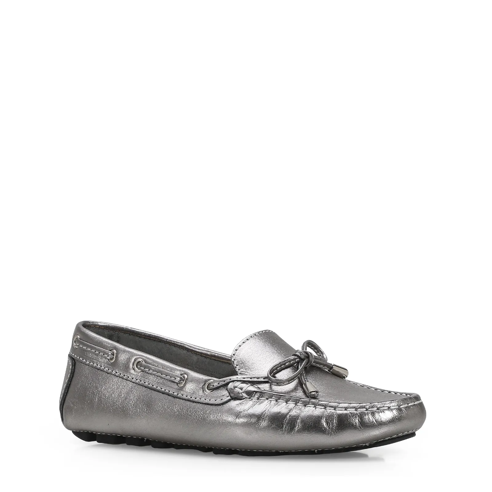 Mocassim Dockside Couro Prata