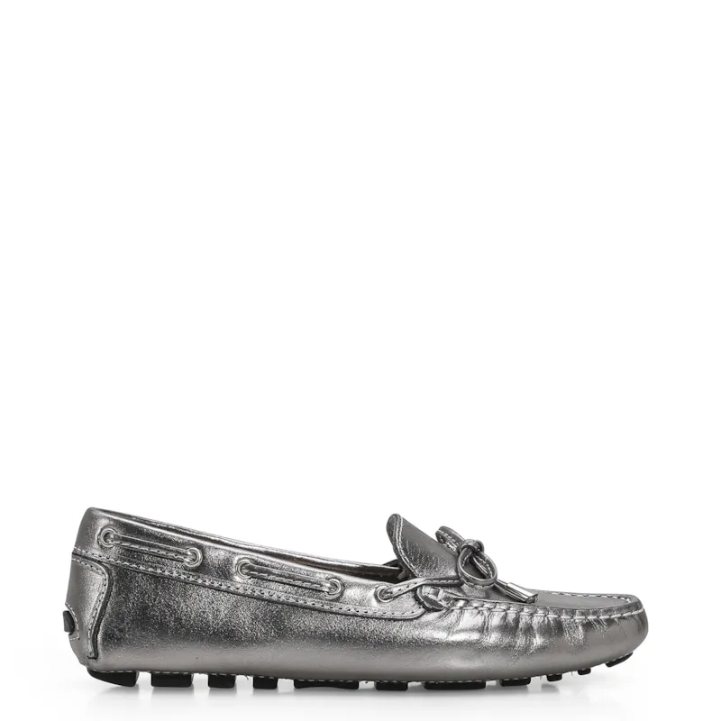 Mocassim Dockside Couro Prata - foto 3