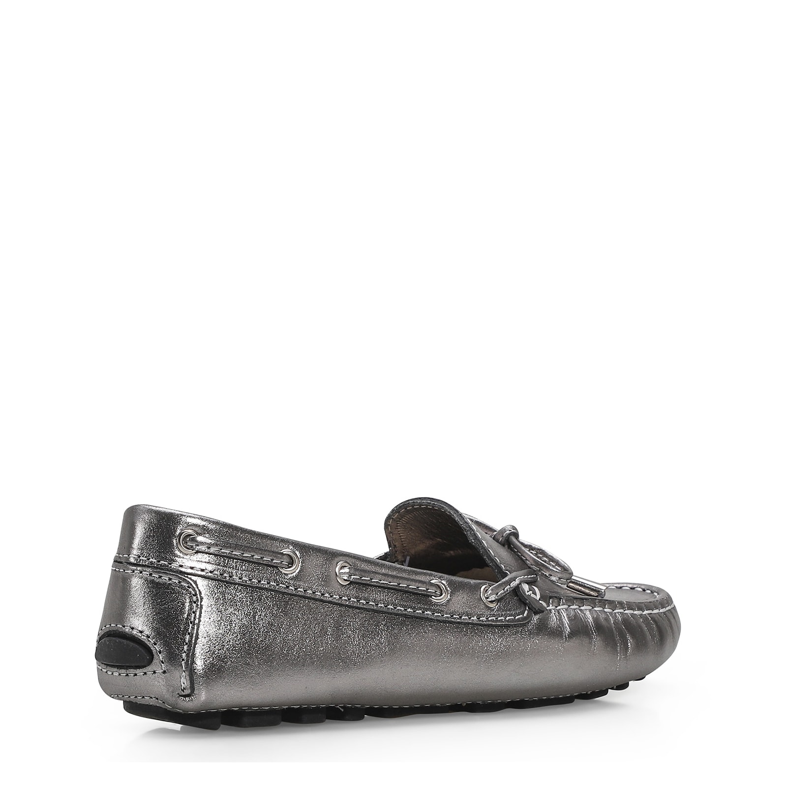 Mocassim Dockside Couro Prata