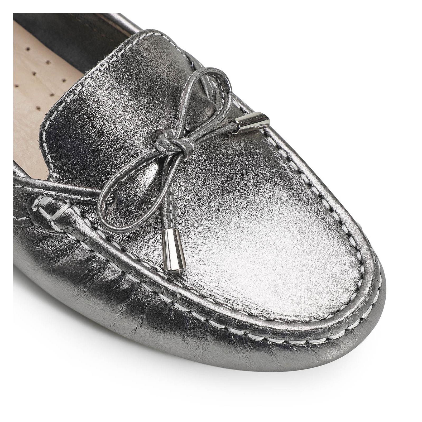 Mocassim Dockside Couro Prata