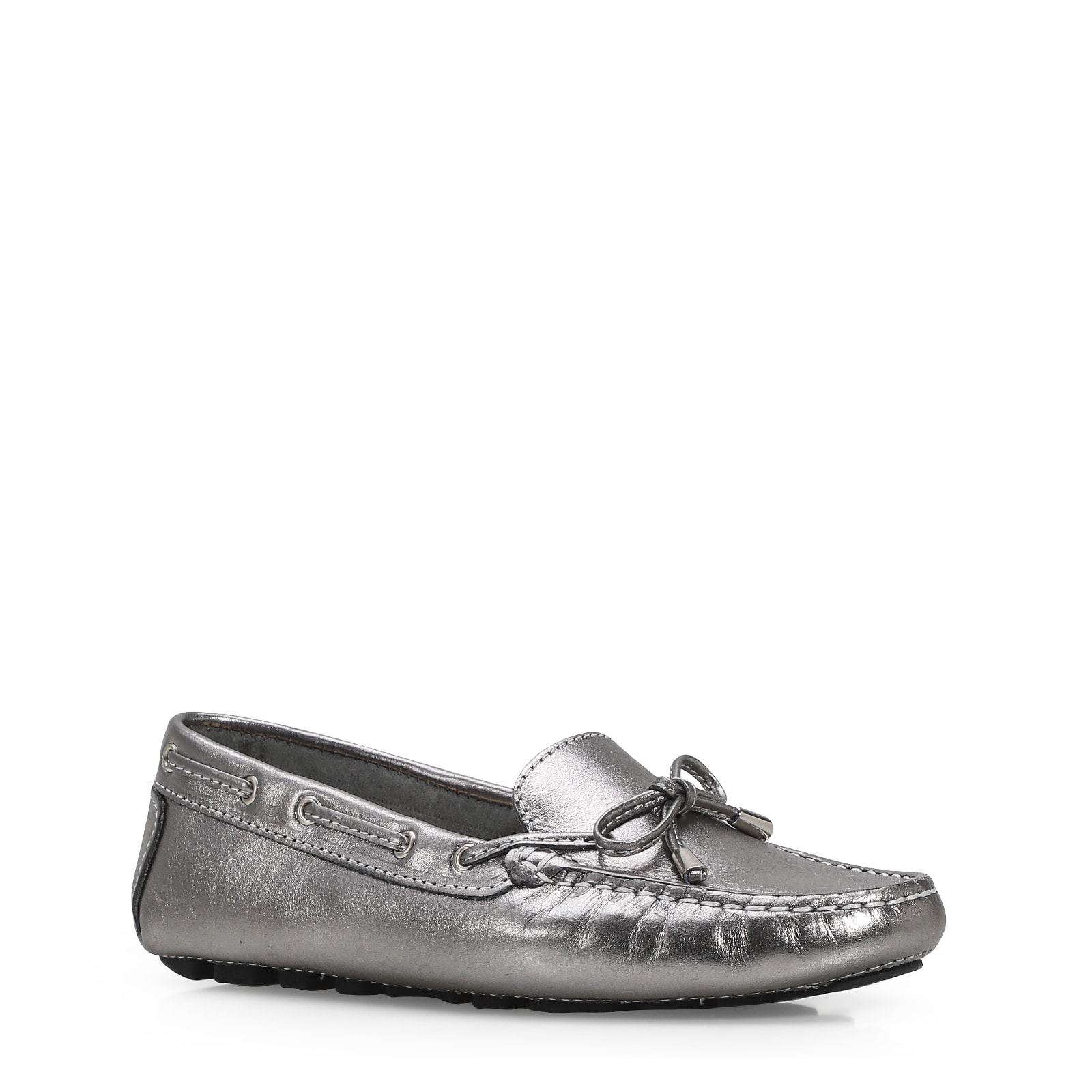 Mocassim Dockside Couro Prata