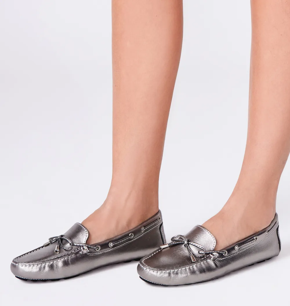 Mocassim Dockside Couro Prata - imagem 2