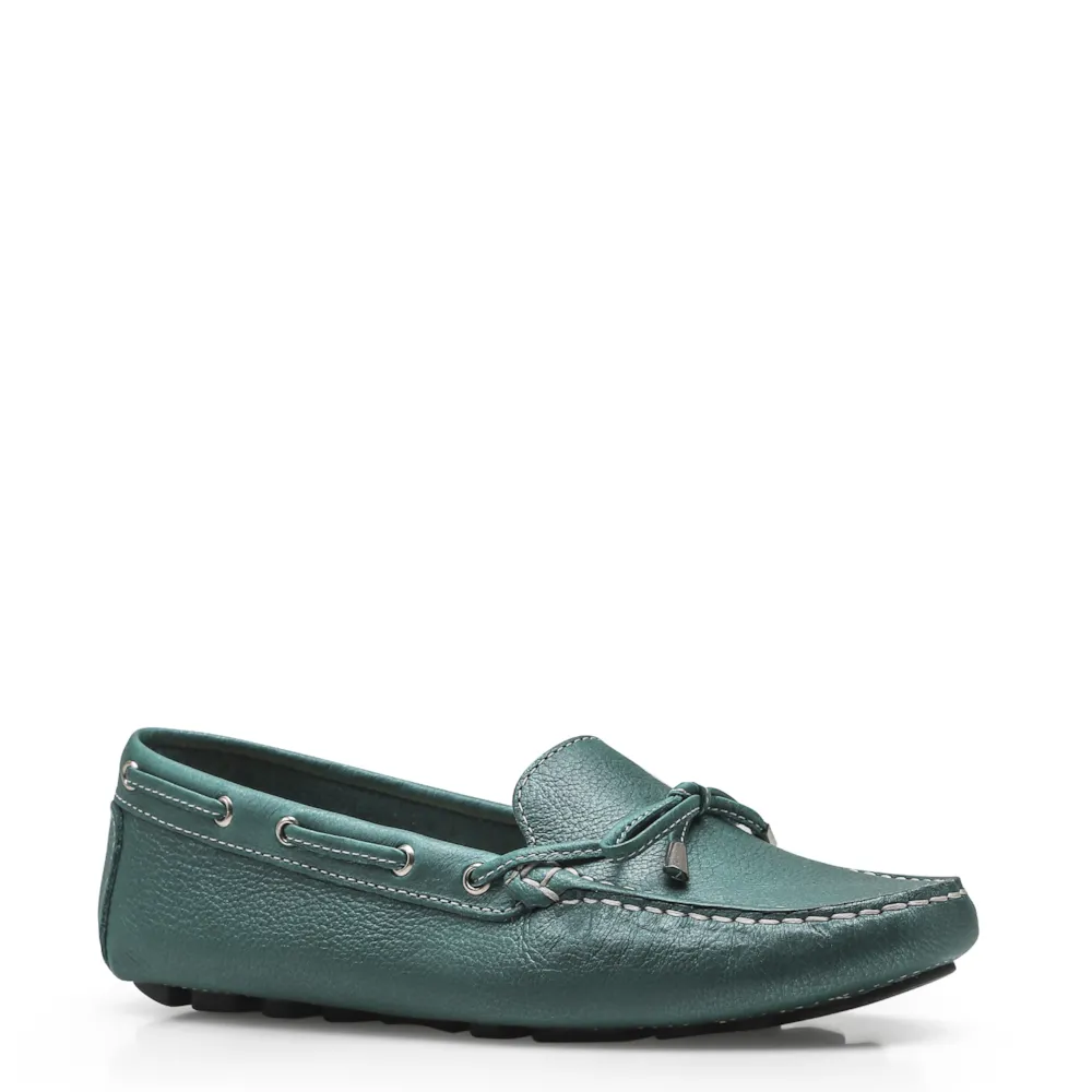 Mocassim Dockside Couro Verde