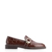 Mocassim Fivela Couro Croco Marrom - imagem 3