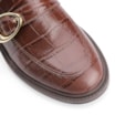 Mocassim Fivela Couro Croco Marrom - imagem 7
