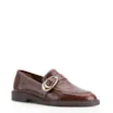 Mocassim Fivela Couro Croco Marrom - imagem 1