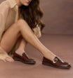 Mocassim Fivela Couro Croco Marrom - imagem 2