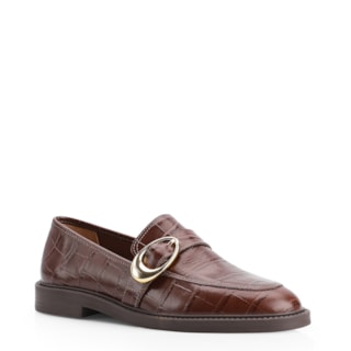 Couro Croco Marrom