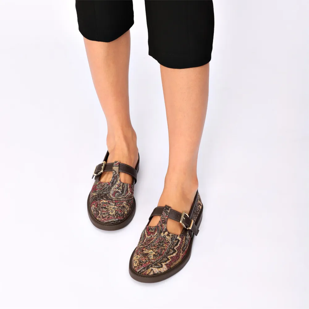 Mocassim Jacquard Paisley/Alt Marrom Escuro - imagem 2