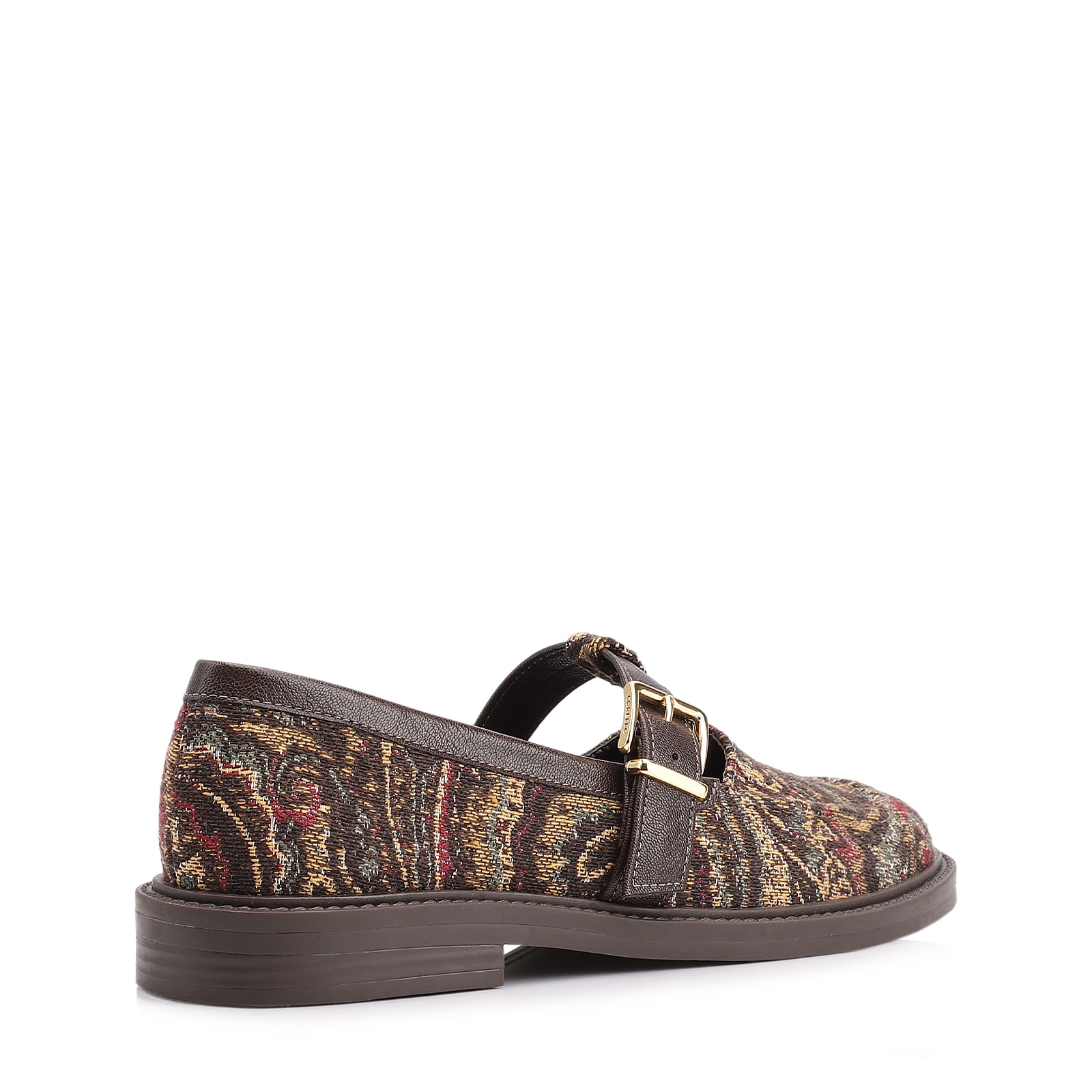 Mocassim Jacquard Paisley/Alt Marrom Escuro