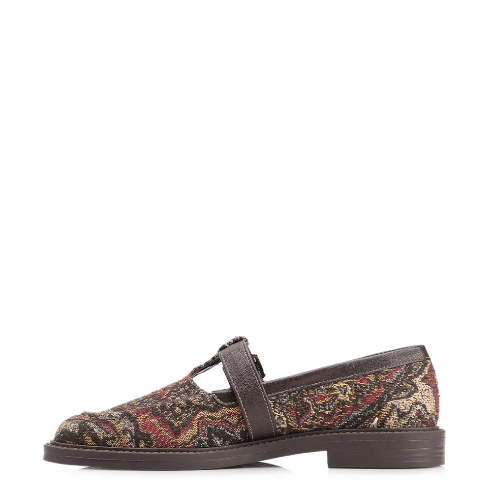 Mocassim Jacquard Paisley/Alt Marrom Escuro - imagem 5