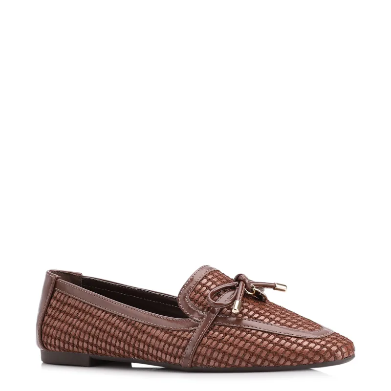 Mocassim Marrom Alt Tramado Laço
