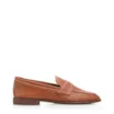 Mocassim Marrom Claro Couro Antique Pesponto Bico Fino - imagem 2