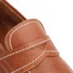 Mocassim Marrom Claro Couro Antique Pesponto Bico Fino - imagem 7
