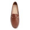 Mocassim Marrom Couro Antique Tira Trançada Pespontos - imagem 6