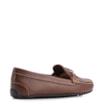 Mocassim Marrom Escuro Couro Antique Tira Trançada Pespontos - imagem 3