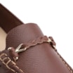 Mocassim Marrom Escuro Couro Antique Tira Trançada Pespontos - imagem 7