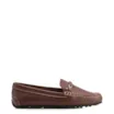 Mocassim Marrom Escuro Couro Antique Tira Trançada Pespontos - imagem 2