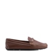 Mocassim Marrom Escuro Couro Antique Tira Trançada Pespontos - imagem 2