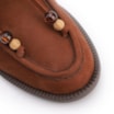 Mocassim Marrom Salto Bloco Médio Couro Nobuck Floater Amarração - imagem 7