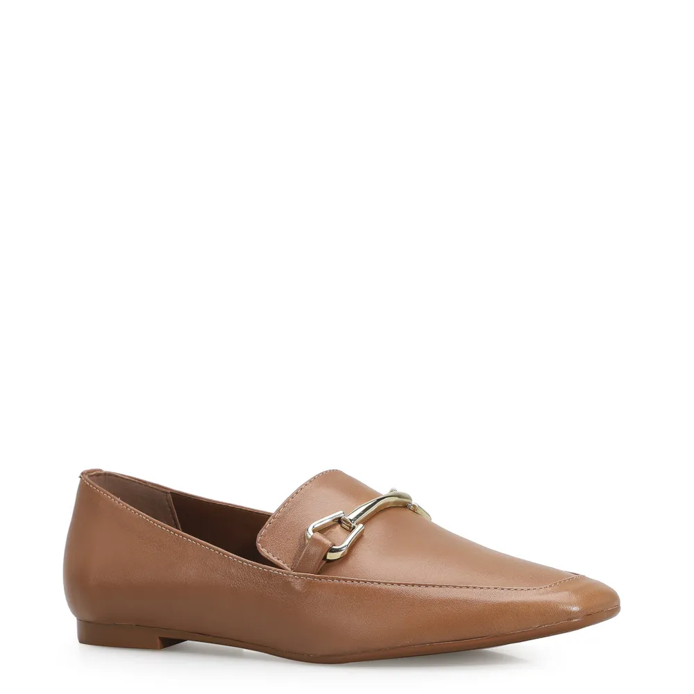 Mocassim Mercy Couro Caramelo