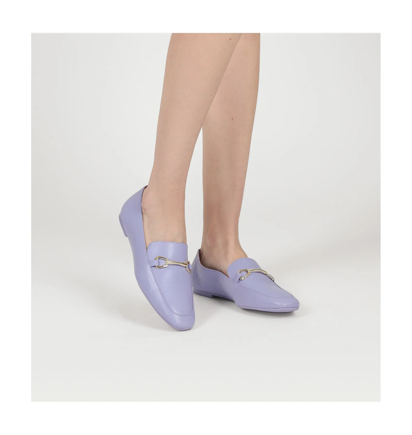Mocassim Mercy Couro Lilás