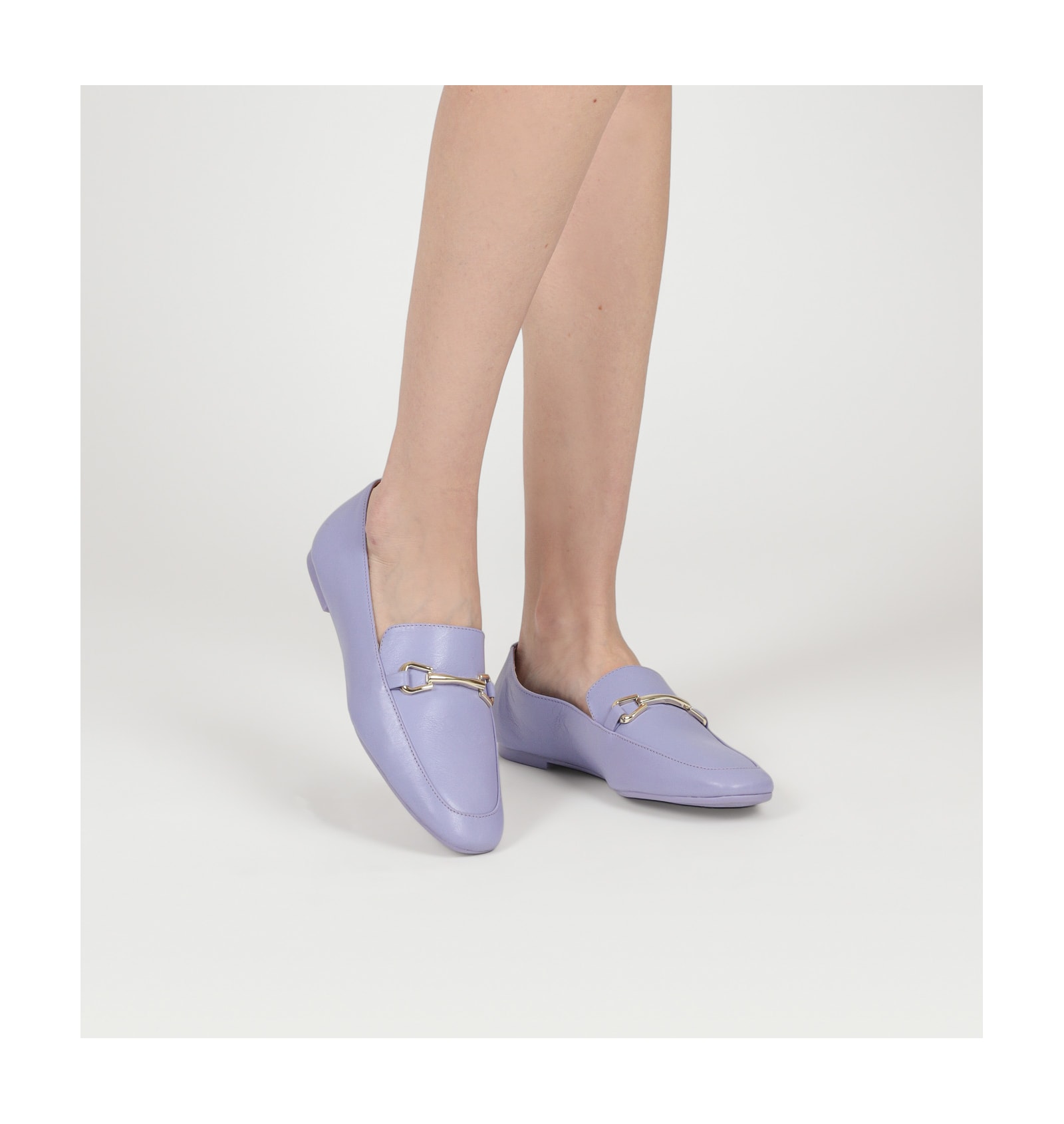 Mocassim Mercy Couro Lilás
