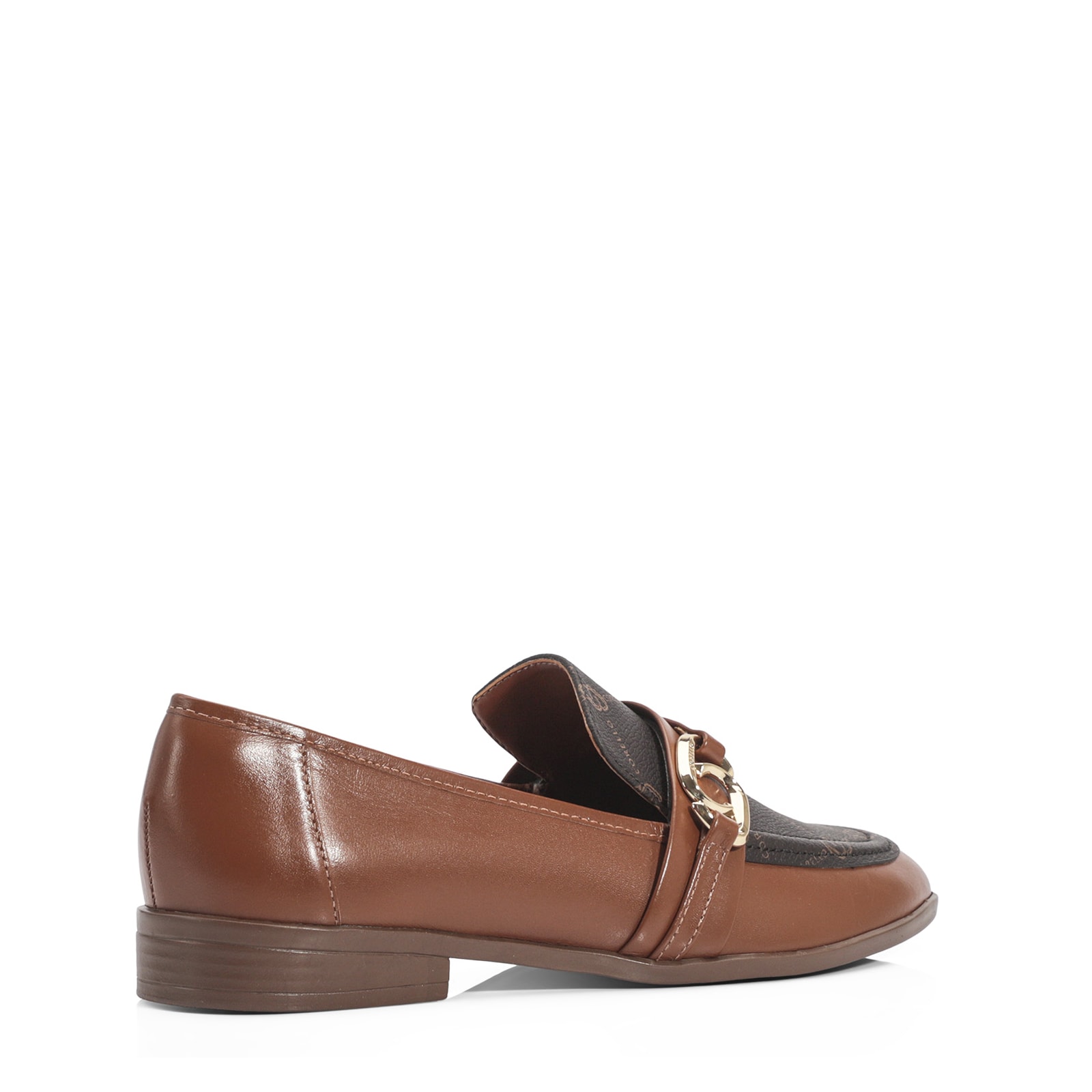 Mocassim Monograma/Couro Marrom