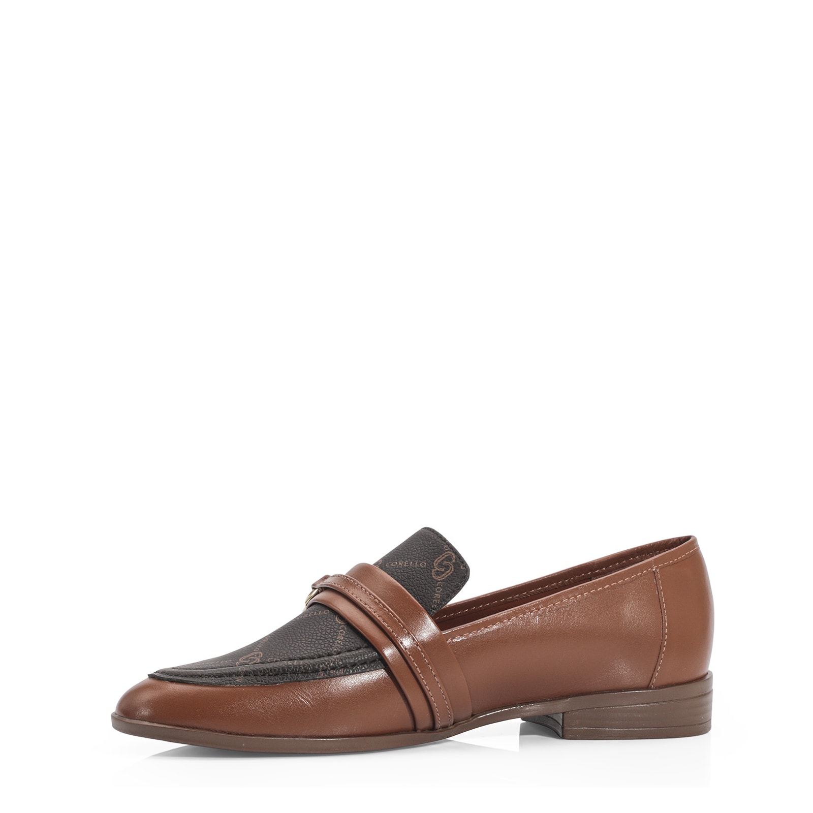 Mocassim Monograma/Couro Marrom