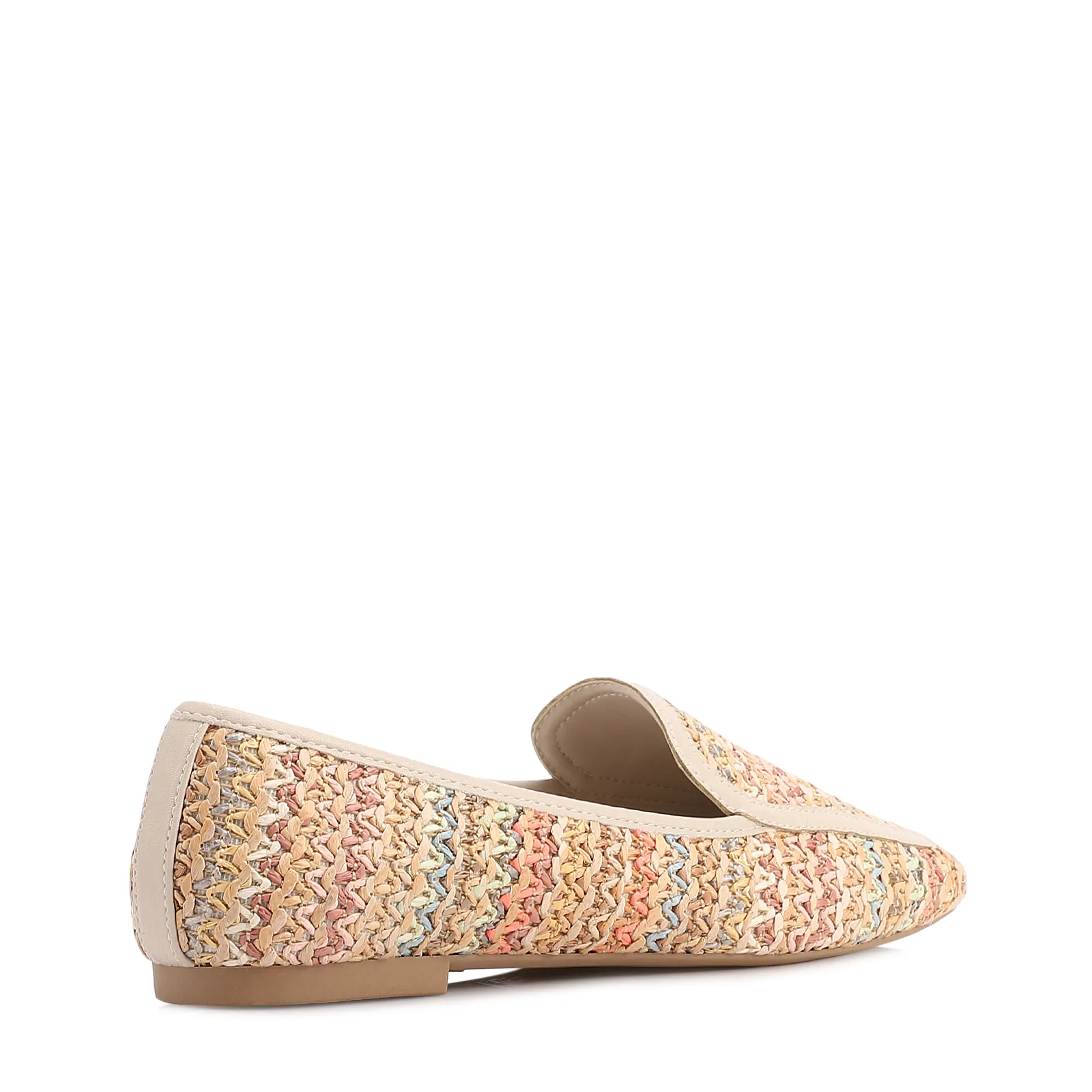 Mocassim Off White Alt Acabamento Ráfia Multicolor