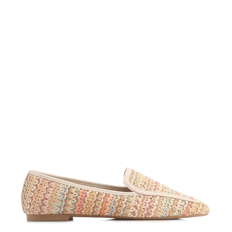 Mocassim Off White Alt Acabamento Ráfia Multicolor - foto 3