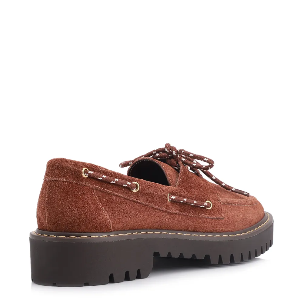 Mocassim Oxford Dockside Couro Camurça Marrom Escuro - imagem 4