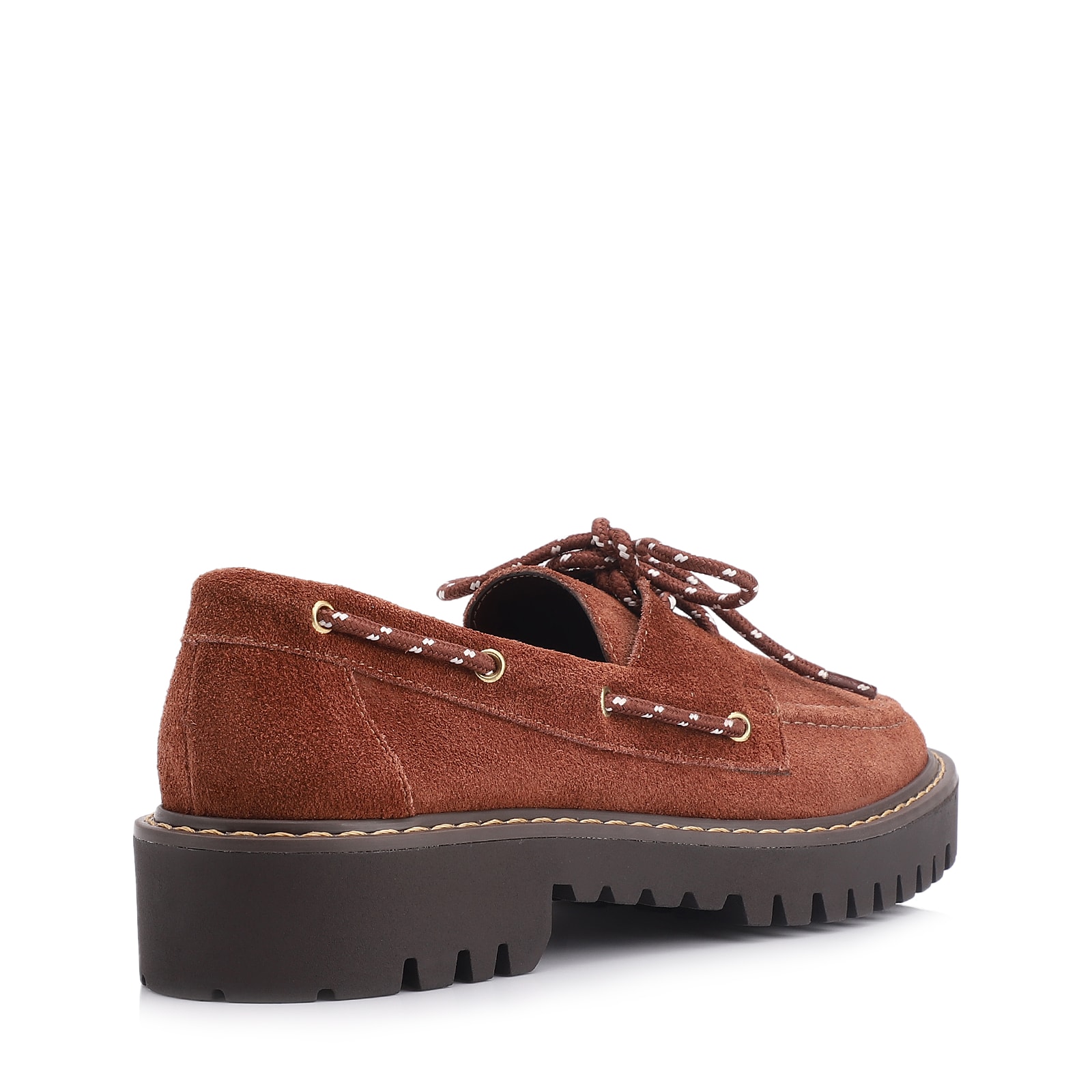 Mocassim Oxford Dockside Couro Camurça Marrom Escuro