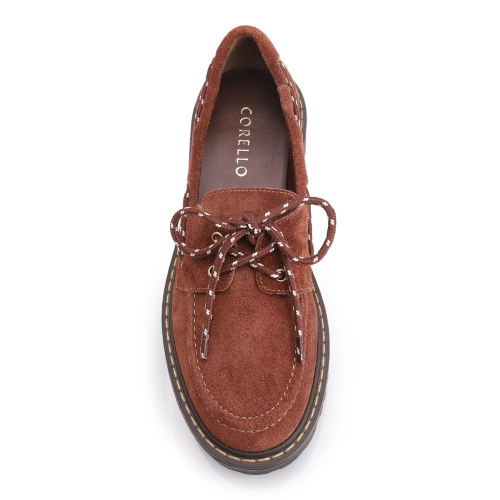 Mocassim Oxford Dockside Couro Camurça Marrom Escuro - imagem 6